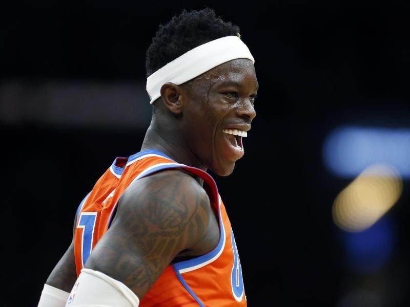 NBA-Star Dennis Schröder wird zum zweiten Mal Vater. Foto: Michael Dwyer/AP/dpa