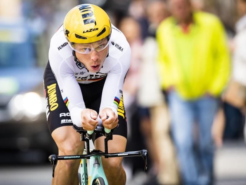 Zum Auftakt Vierter in der Romandie: Tony Martin. Foto: Jean-Christophe Bott/KEYSTONE