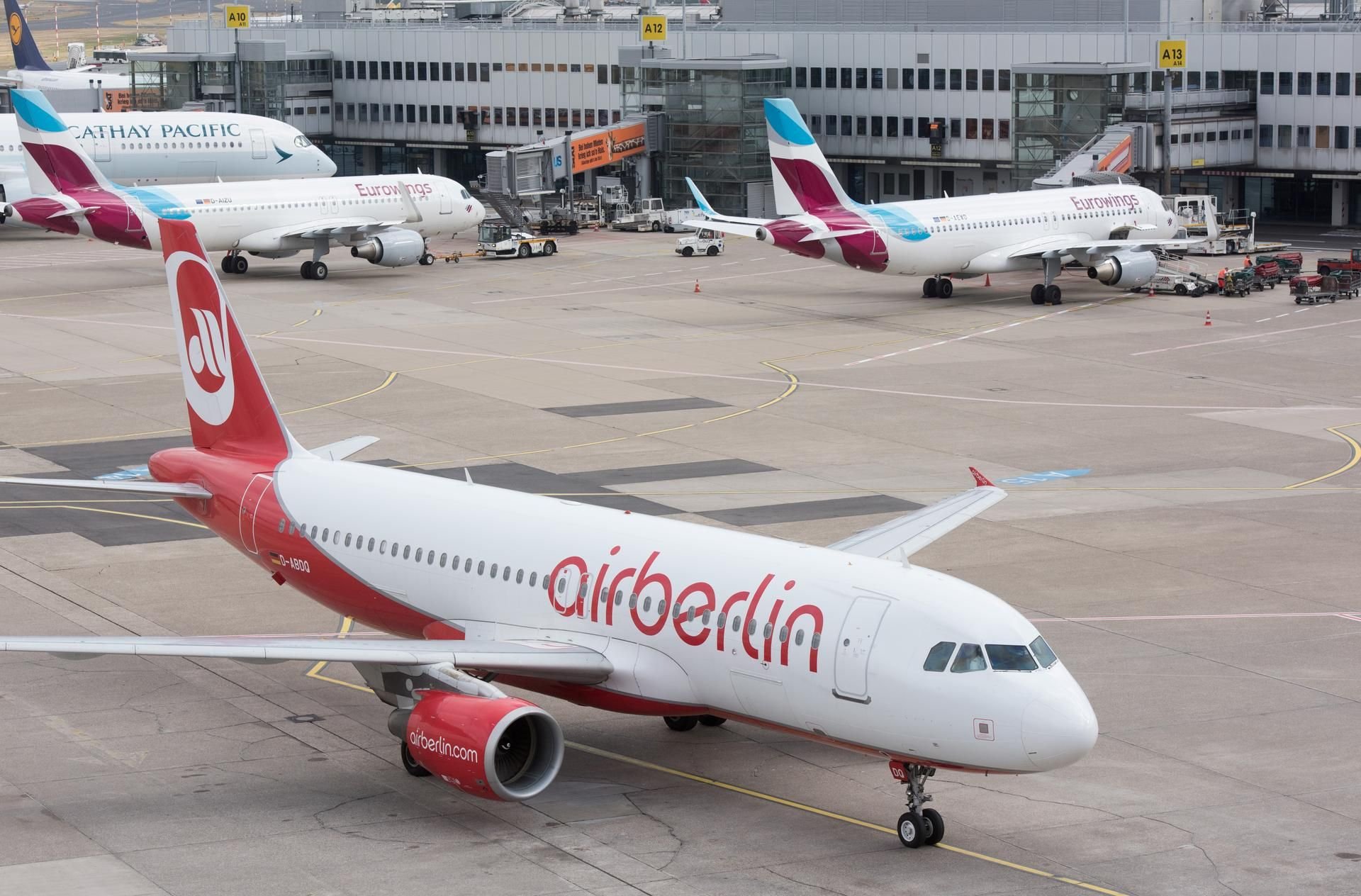 Ein Flugzeug der Insolventen Fluggesellschaft Air Berlin.