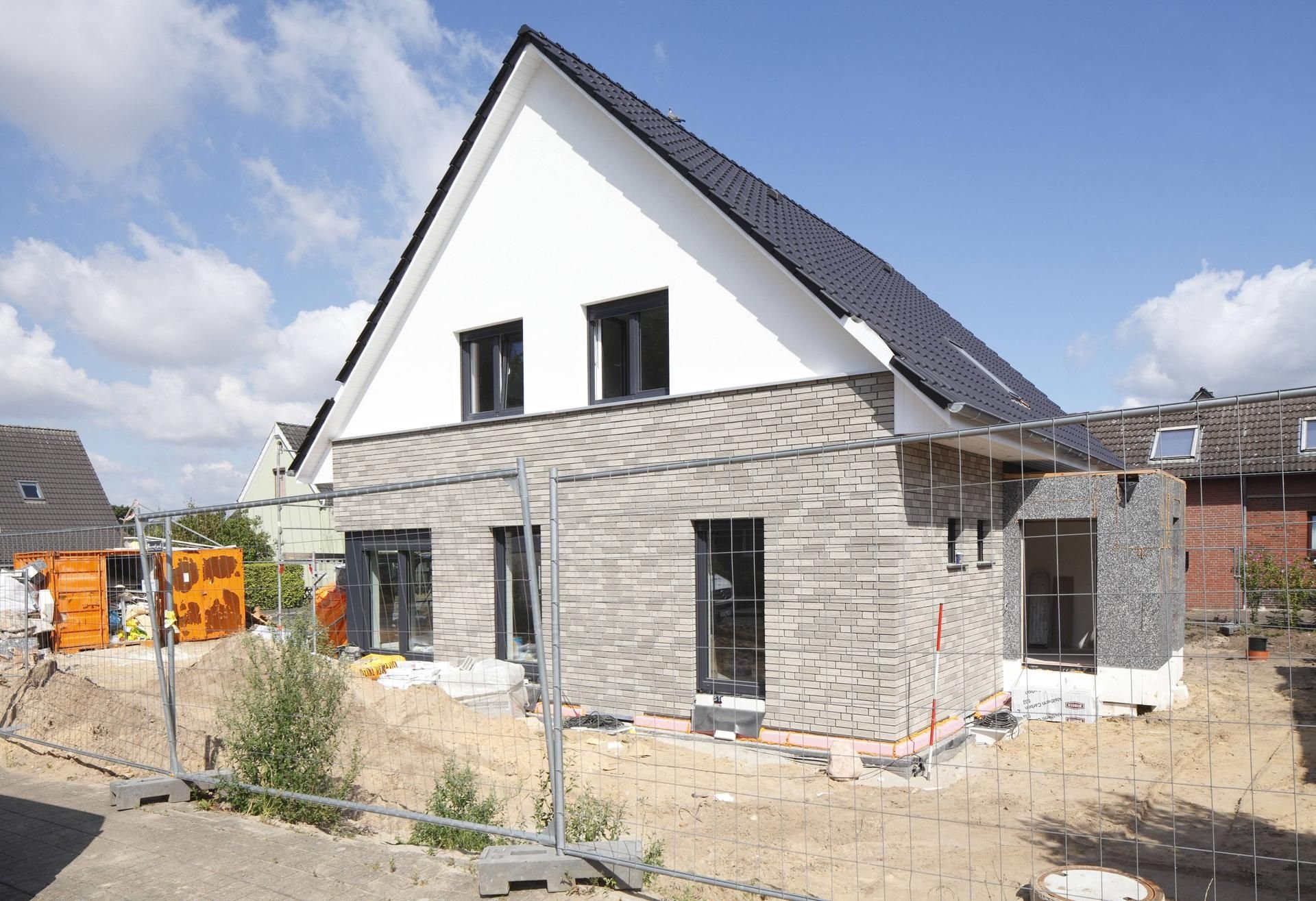 Baustelle für ein Einfamilienhaus