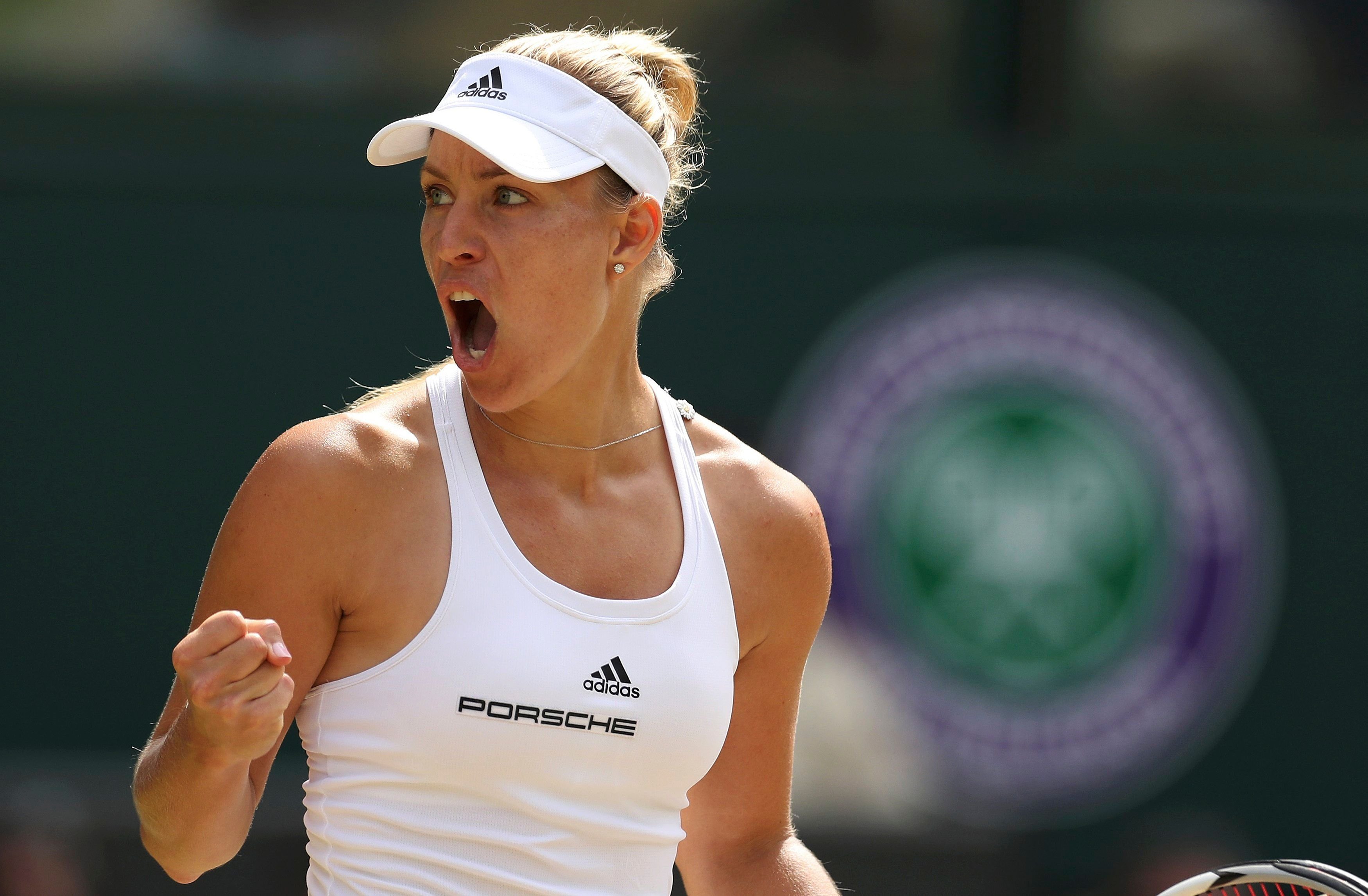 Jubel bei Angelique Kerber. Die Australian-Open-Siegerin trifft im Finale auf Serena Williams.