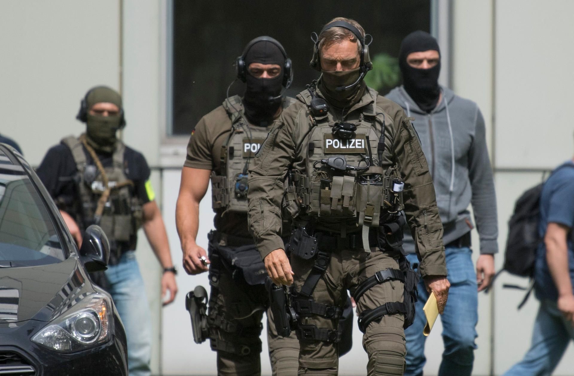 Beamte eines Spezialeinsatzkommandos (SEK) der Polizei.