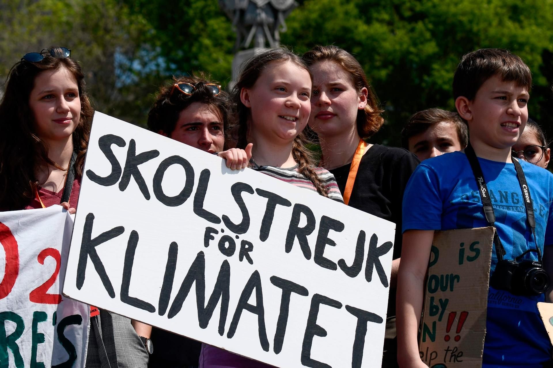 Die schwedische Klimaaktivistin Greta Thunberg bei einer Demonstration