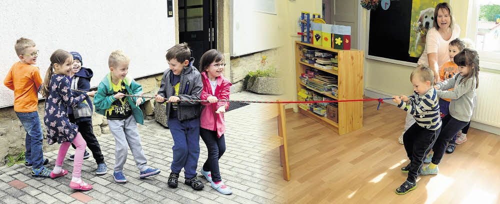 Um den Standort der neuen Kindertagesstätte gab es regelrecht ein Tauziehen zwischen den Einrichtungen in Weickelsdorf (links) und Meineweh (rechts).