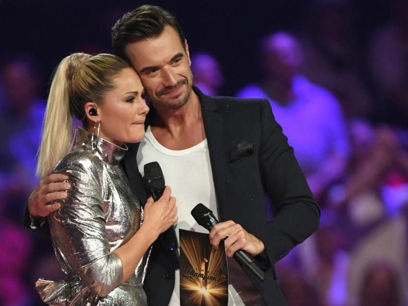 Ein emotionaler Moment: Florian Silbereisen und Helene Fischer. Foto: Jens Kalaene
