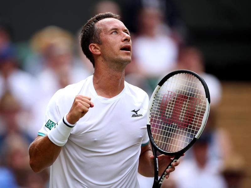 War gegen Novak Djokovic chancenlos: Philipp Kohlschreiber. Foto: Steven Paston/PA Wire