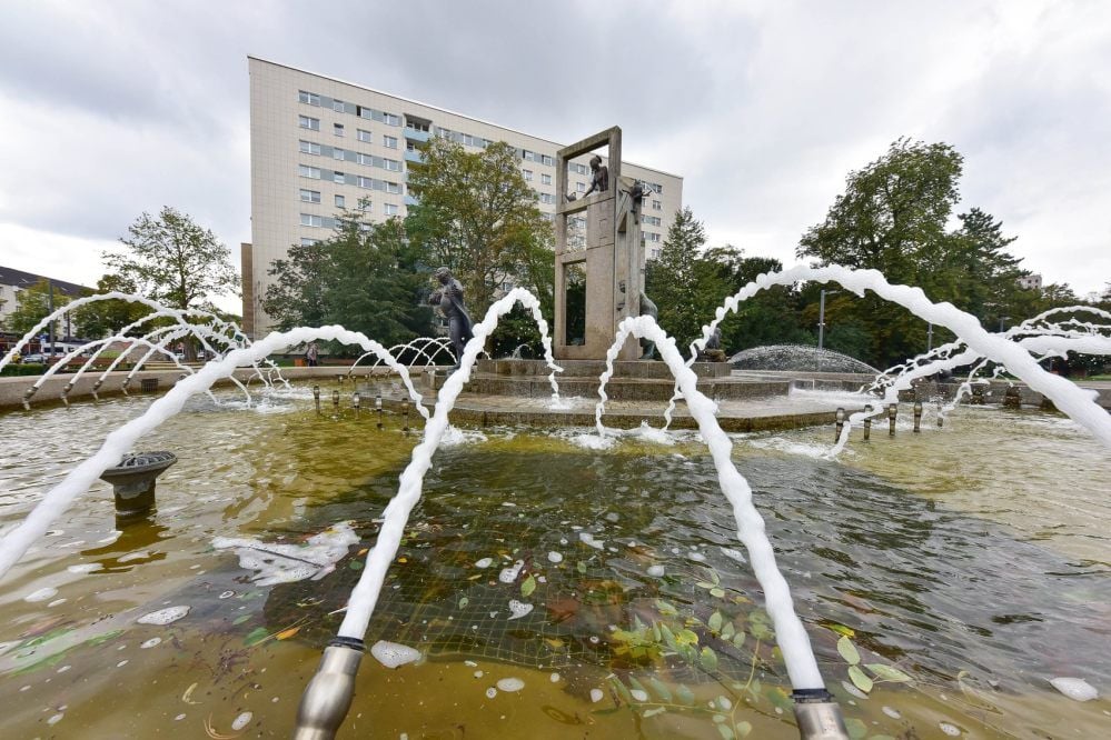 Der Springbrunnen am Stadtpark