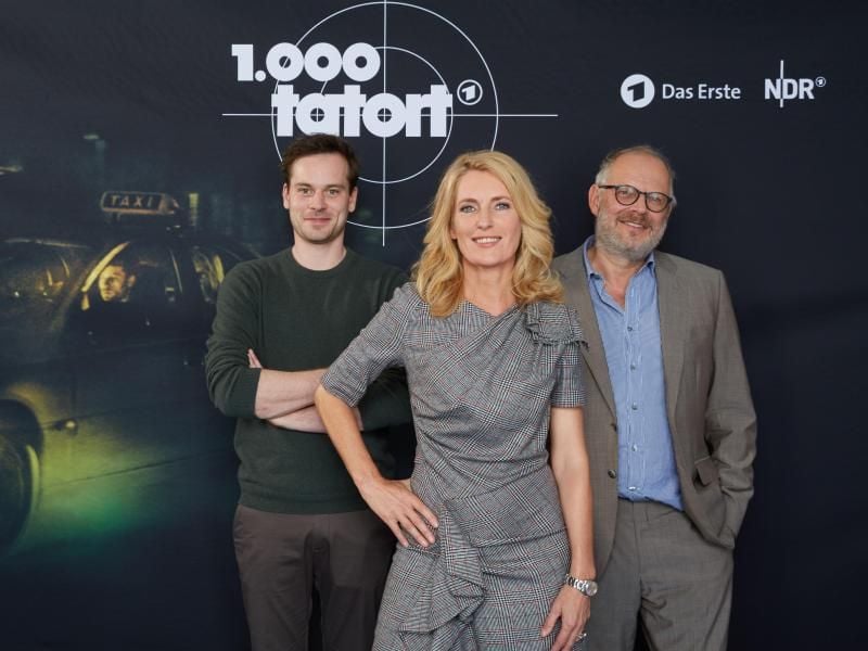 Die Hauptdarstller: Florian Bartholomäi (l), Maria Furtwängler und Axel Milberg. Foto: Georg Wendt