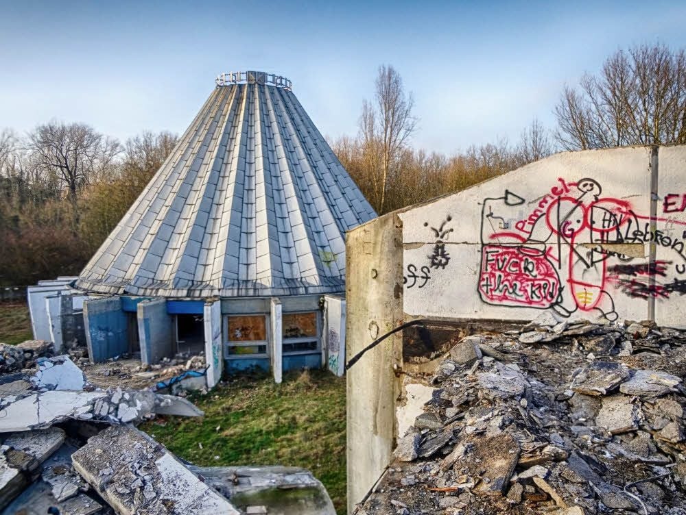 Längst vergangen: Das vom Hochwasser beschädigte Planetarium auf der Peißnitz wurde inzwischen abgerissen.