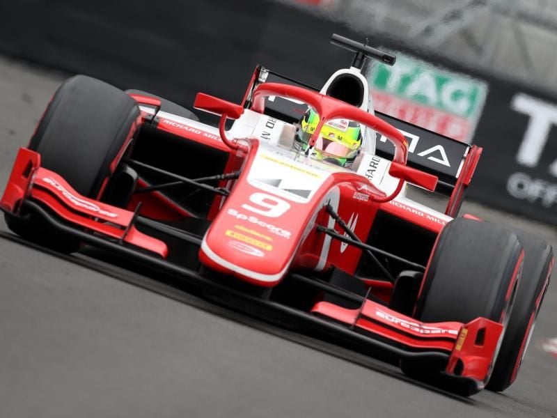 Nur auf Rang dreizehn in der Qualifikation für das Formel-2-Rennen in Silverstone: Mick Schumacher. Foto: David Davies/PA Wire