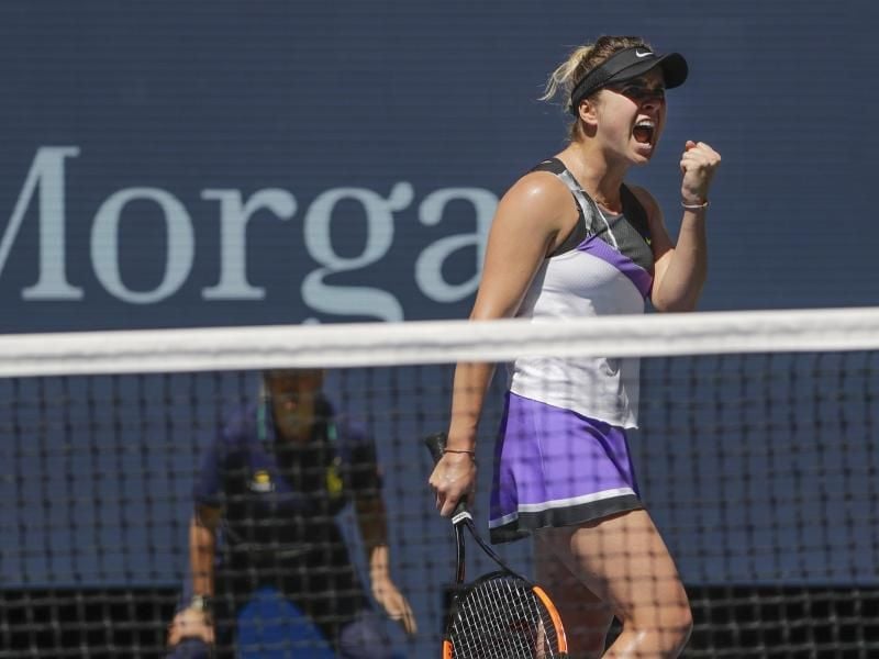 Steht im Halbfinale der US Open: Jelina Switolina. Foto: Frank Franklin Ii/AP