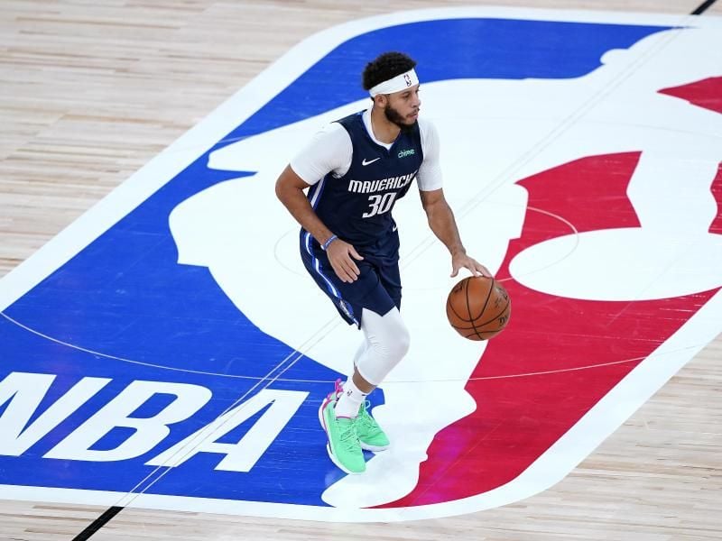 Seth Curry von den Dallas Mavericks in Aktion. Foto: Ashley Landis/Pool AP/dpa