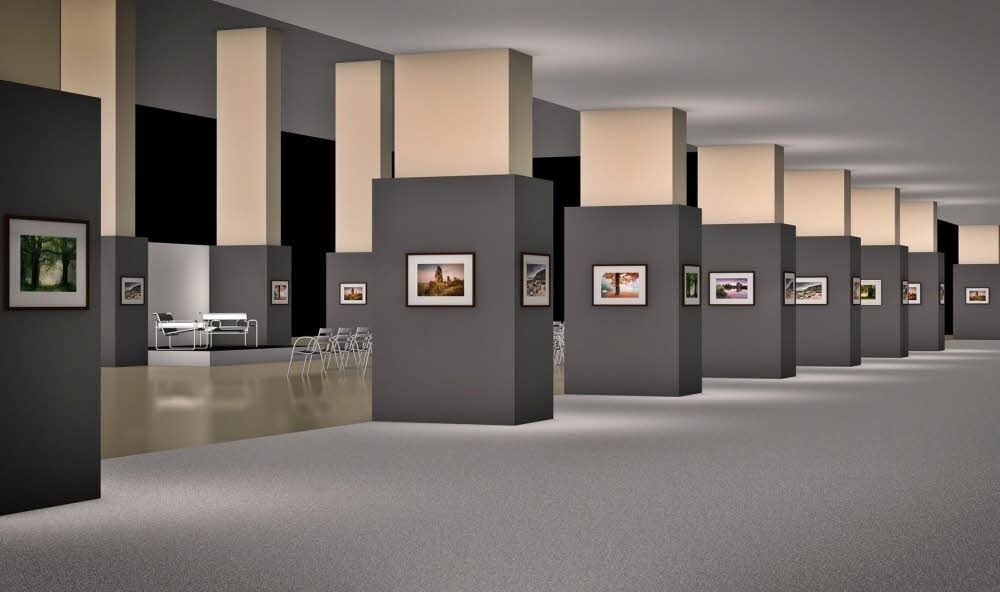 So könnte die Ausstellung im Anhaltischen Theater aussehen.
