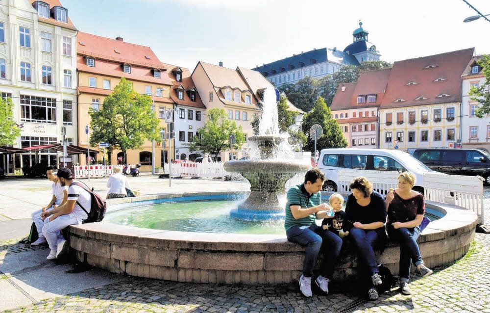 Der Marktplatz in Weißenfels.
