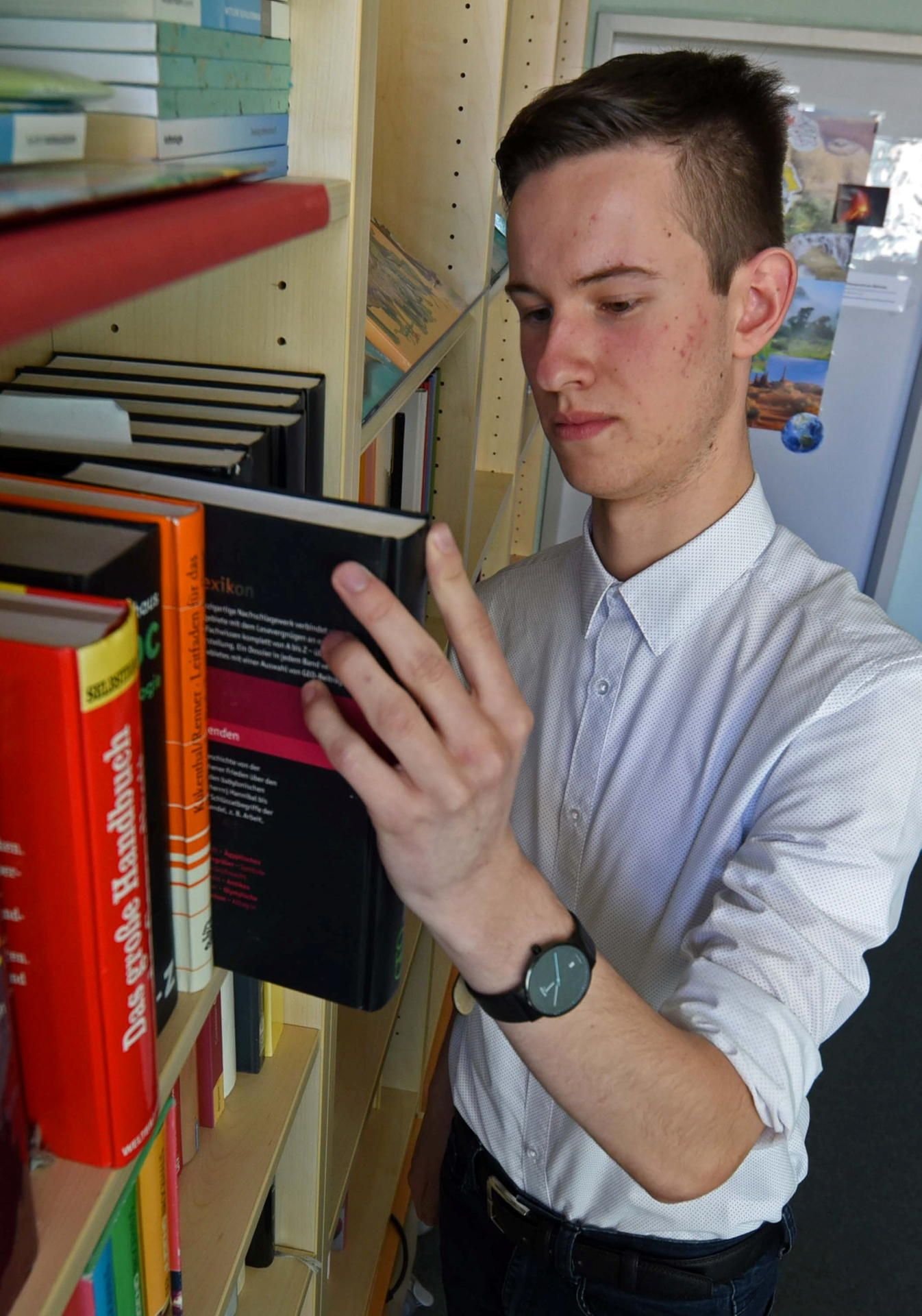Dustin Ruprecht macht an der Schweitzer-Schule in Aschersleben das Abitur.