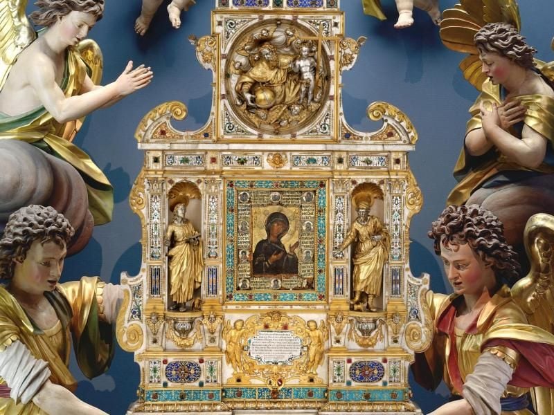 Der Evangelist Lukas soll der Legende nach das Freisinger Lukasbild gemalt haben - nun bekommt die byzantinische Marienikone eine Ausstellung in Venedig. Foto: Walter Bayer