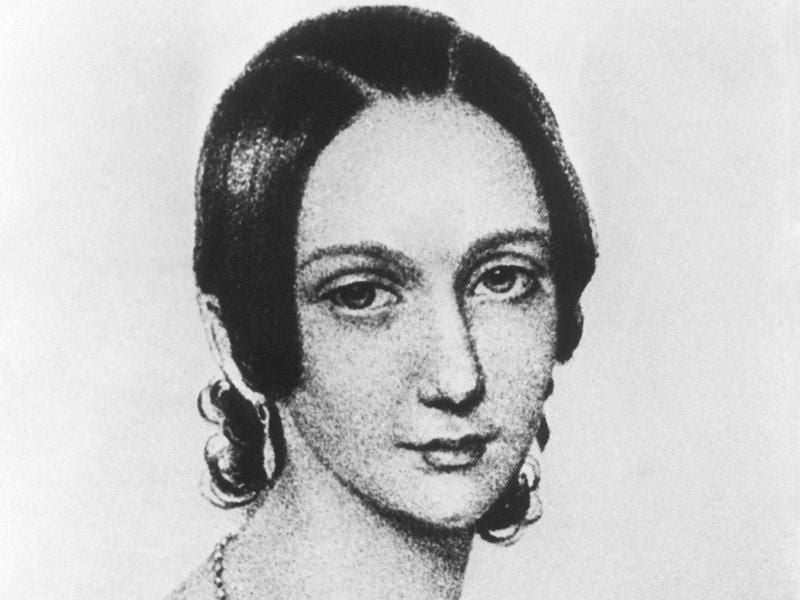 Die Pianistin Clara Schumann, geborene Clara Wieck, in einer zeitgenössischen Darstellung. Foto: dpa