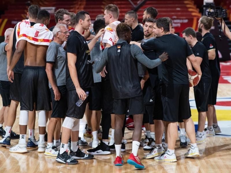 Gehen selbstbewusst in die WM in China: Deutschlands Basketballer. Foto: Swen Pförtner