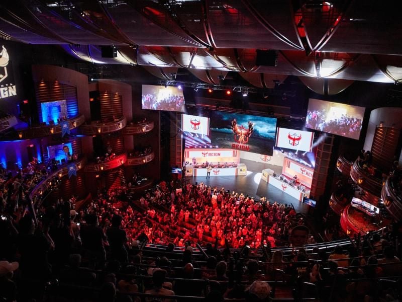 So stellt sich die Overwatch League das Format für 2020 vor: Jedes Team gibt Heimspiel-Events wie hier in Atlanta. Foto: Tonya McCahon/Blizzard Entertainment