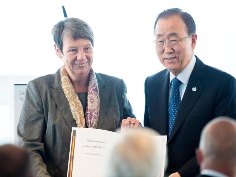 UN-Generalsekretär Ban Ki-moon hat den Nachhaltigkeitspreis erhalten. Foto: Daniel Reinhardt