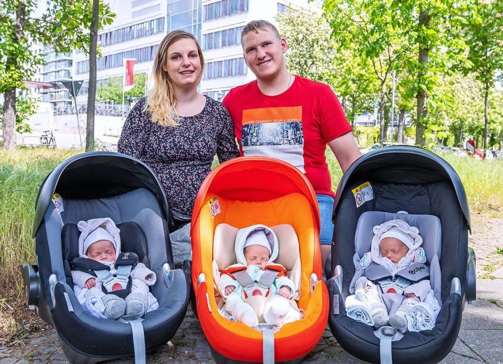 Die Drillinge Marten, Kate und Julius sind jetzt zu Hause in Raguhn.