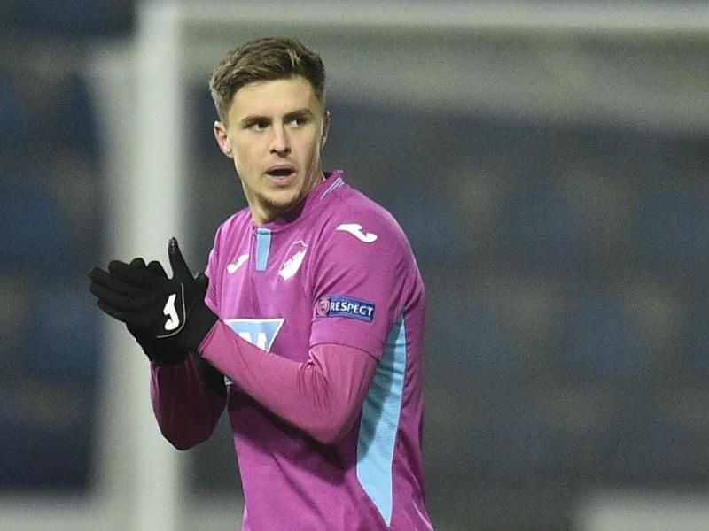 Christoph Baumgartner brachte die Hoffenheimer mit dem 1:0 auf die Siegerstraße. Foto: Radek Petráek/CTK/dpa