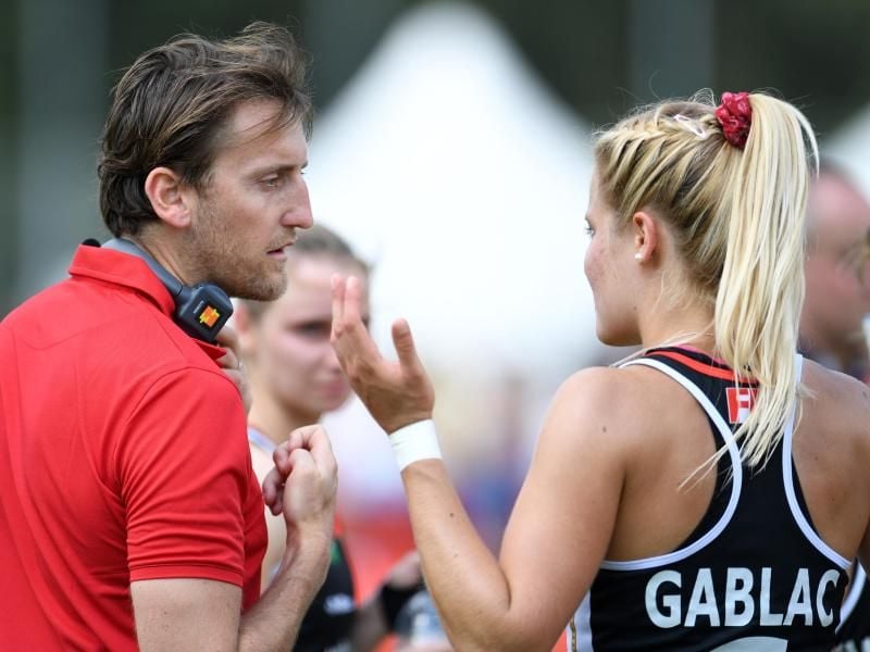 Die von Xavier Reckinger trainierten Hockey-Damen spielten nur 0:0 gegen Belgien. Foto: Andreas Gebert