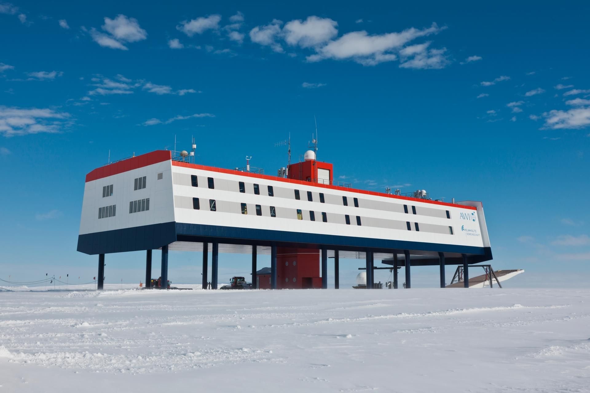 Die deutsche Forschungsstation Neumayer-Station III in der Antarktis