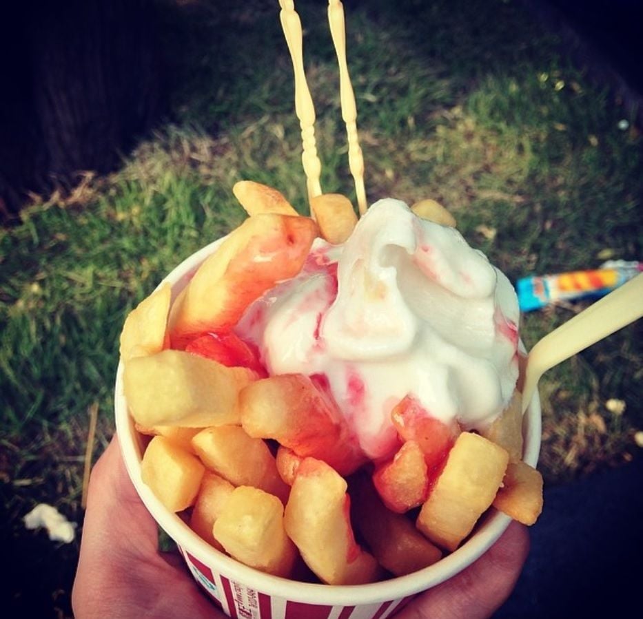 Angeblich köstlich: Der neue Food-Trend Pommes mit Eis.