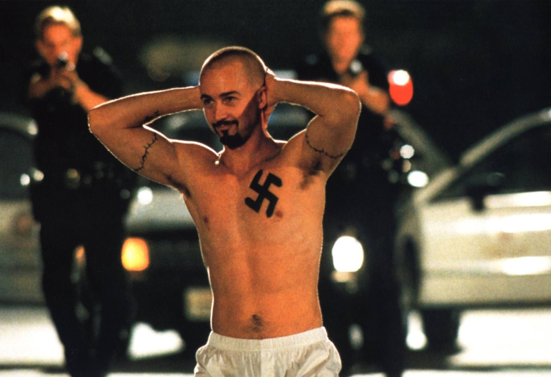 US-Schauspieler Edward Norton in einer Szene des Spielfilms „American History X“.