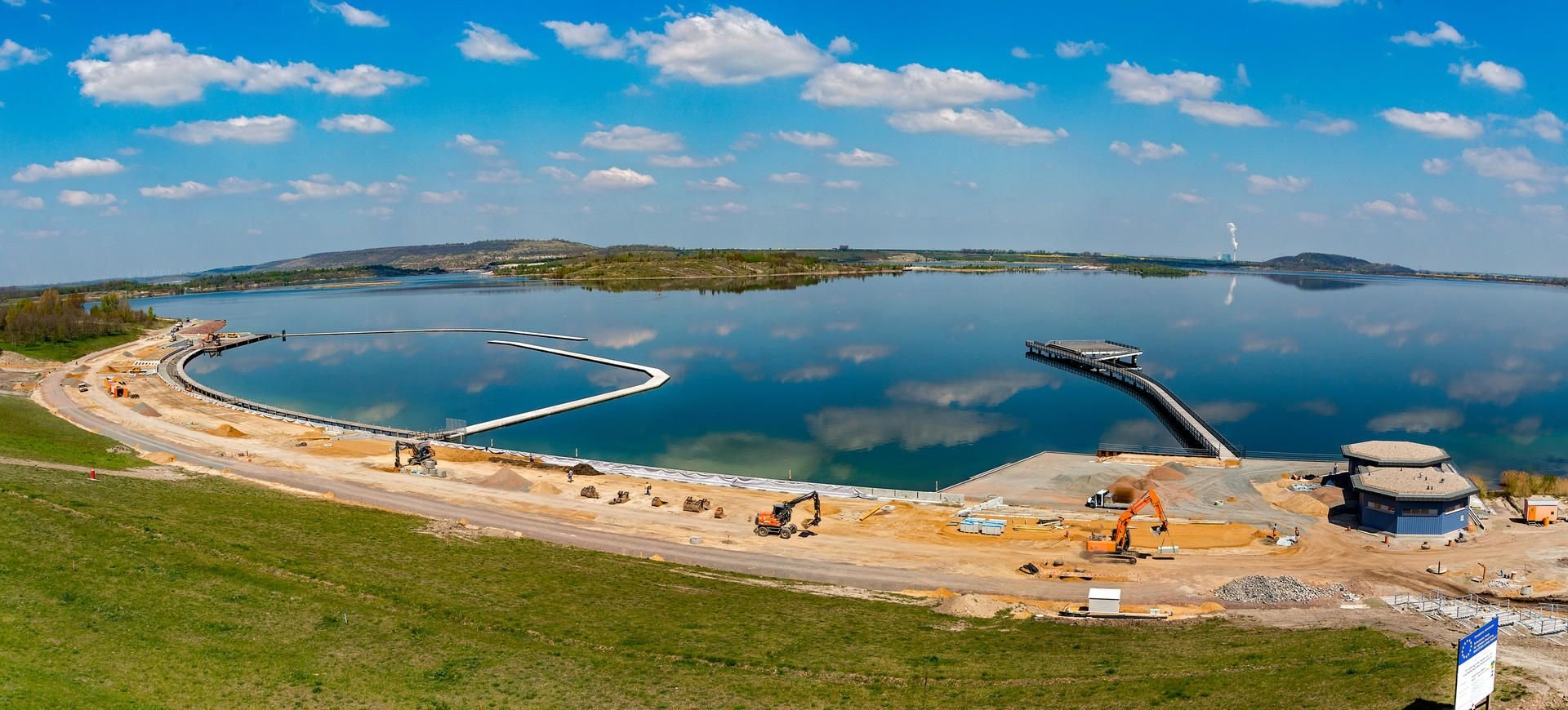 Der Hafen am Geiseltalsee in Braunsbedra.