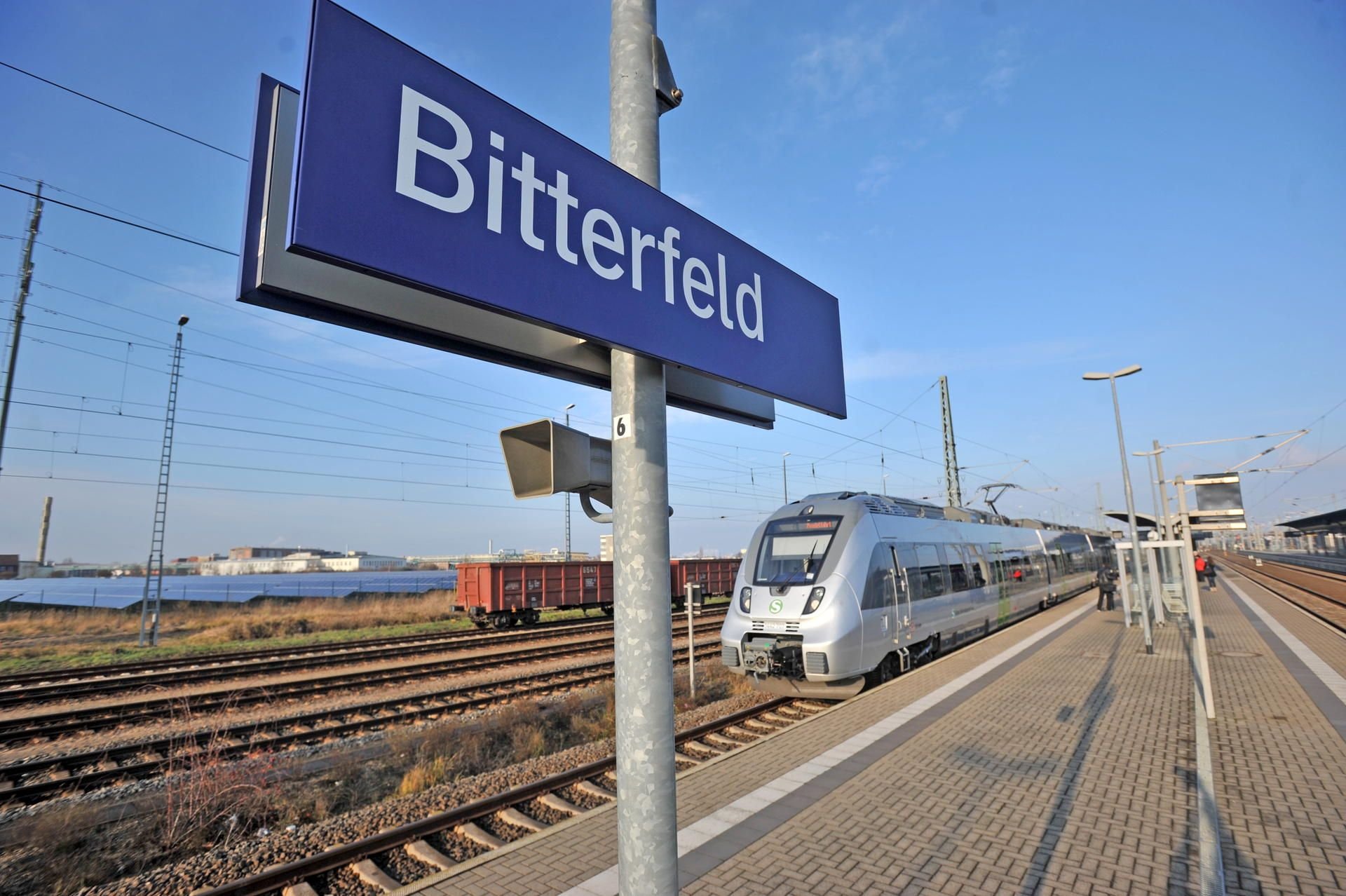Der Bahnhof in Bitterfeld