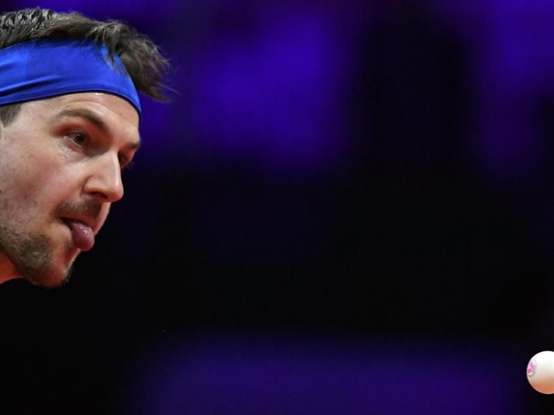 Timo Boll hat mit Patrick Franziska den Doppel-Wettbewerb der China Open gewonnen. Foto: Lu Yang/Xinhua