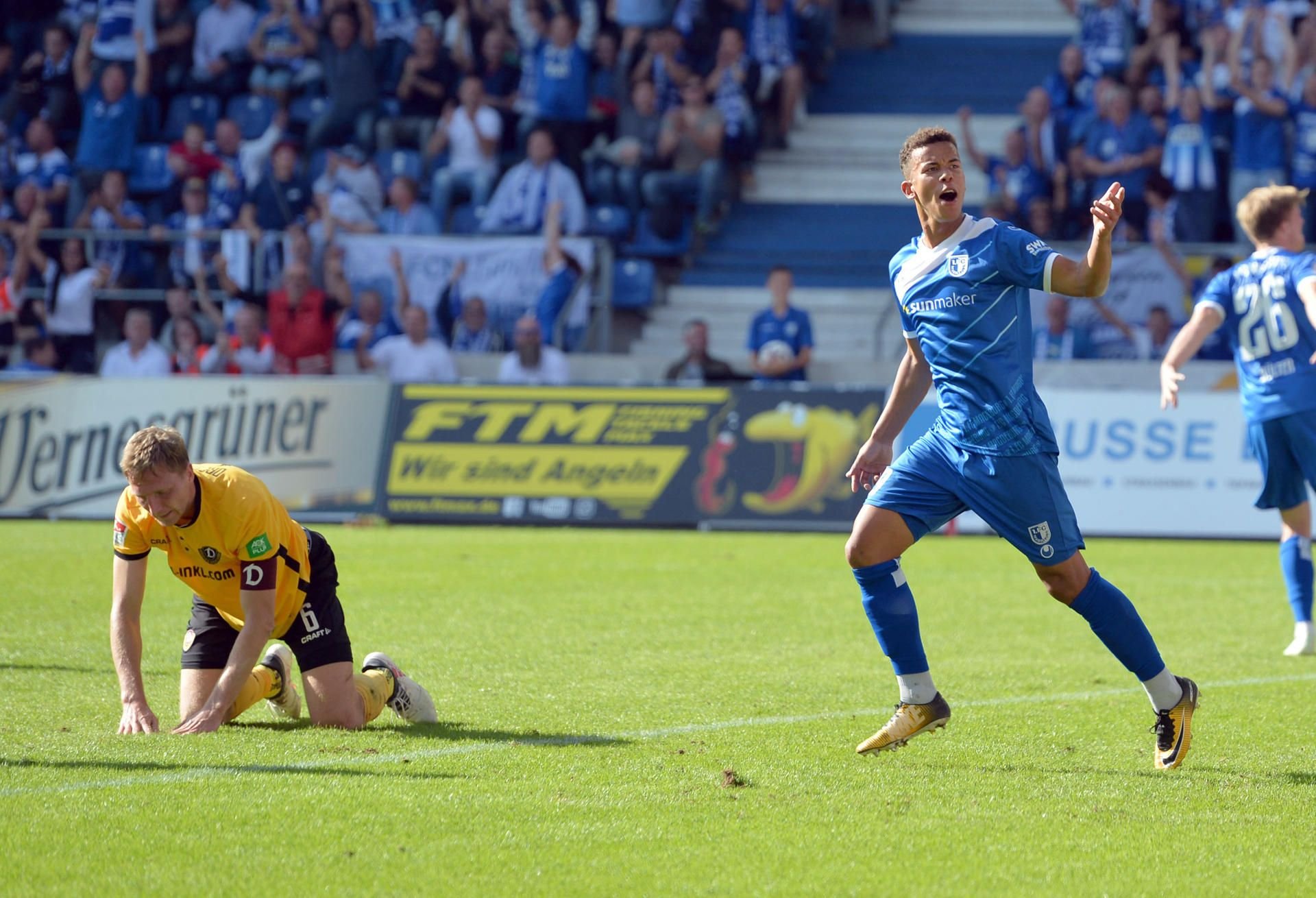 In letzter Minute holt Magdeburg ein 2:2 gegen Dynamo Dresden.