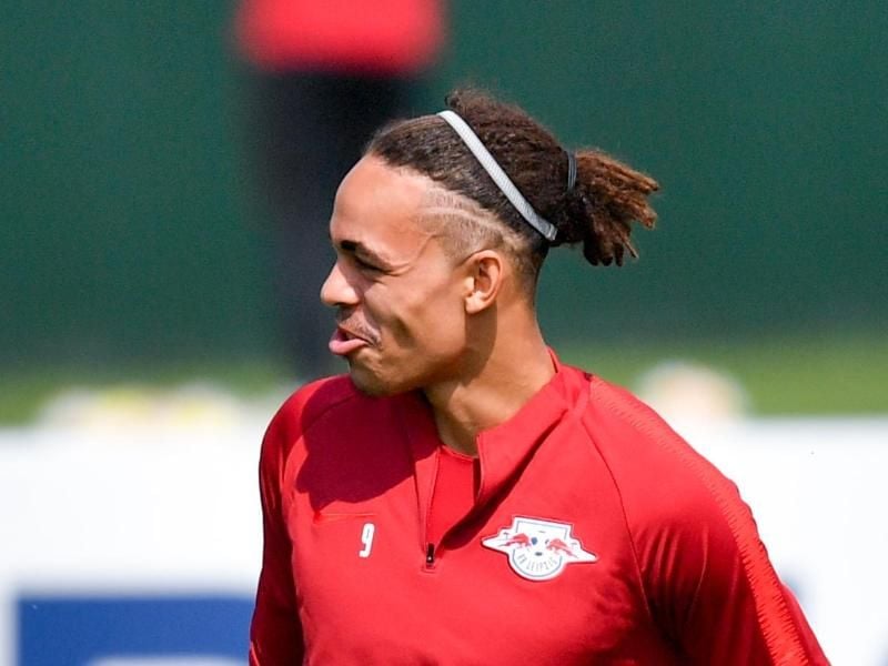 Yussuf Poulsen ist mit RB Leipzig zum zweiten Mal für die Champions League qualifiziert. Foto: Hendrik Schmidt