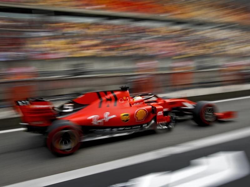 Ferrari-Pilot Sebastian Vettel fuhr im Qualifying auf den dritten Platz. Foto: Andy Wong/AP