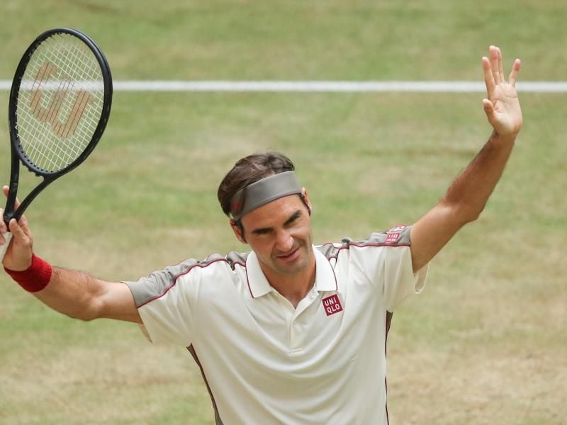 Roger Federer hat beim Rasenturnier in Halle das Endspiel erreicht. Foto: Friso Gentsch