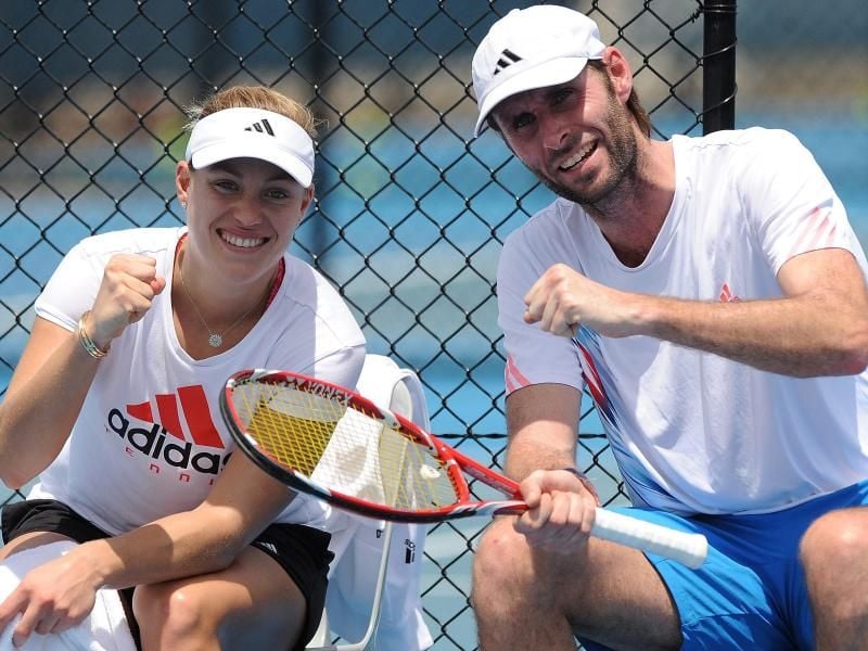 Angelique Kerber (l) wird wieder mit ihrem ehemaligen Trainer Torben Beltz zusammenarbeiten. Foto: Matt Roberts/AAP/dpa
