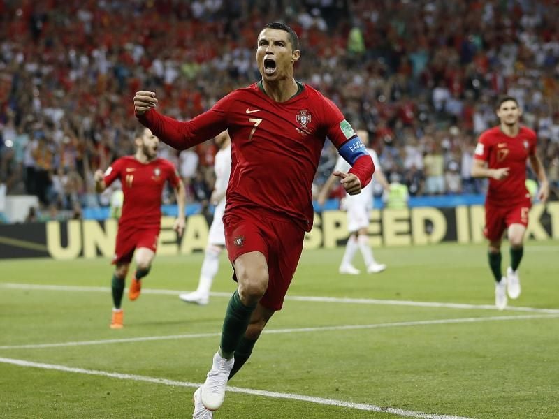 Cristiano Ronaldo erzielt gleich im ersten WM-Spiel drei Tore. Foto: Francisco Seco/AP