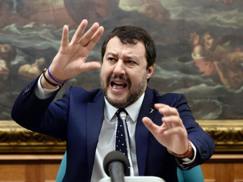 Die Krise der italiensichen Regierung spielt vor allem dem Oppositionschef von der rechtspopulistischen Lega, Matteo Salvini, in die Hände. Foto: Fabio Cimaglia/LaPresse via ZUMA Press/dpa