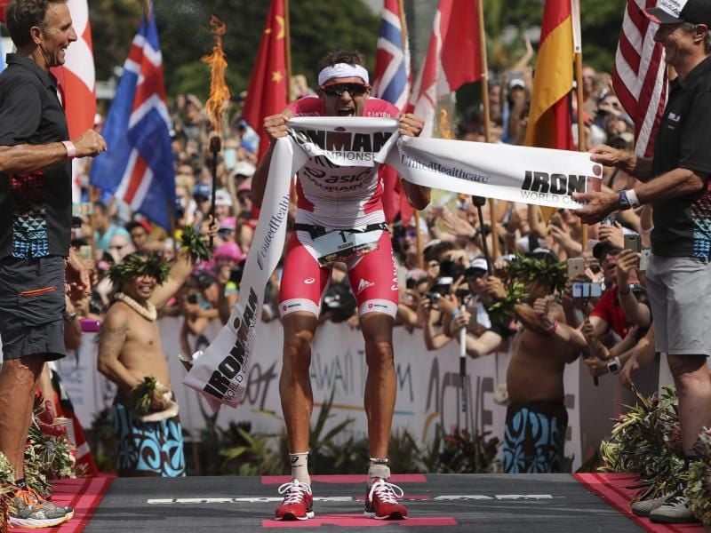Jan Frodeno konnte seinen Titel beim Ironman auf Hawaii verteidigen. Foto: Bruce Omori
