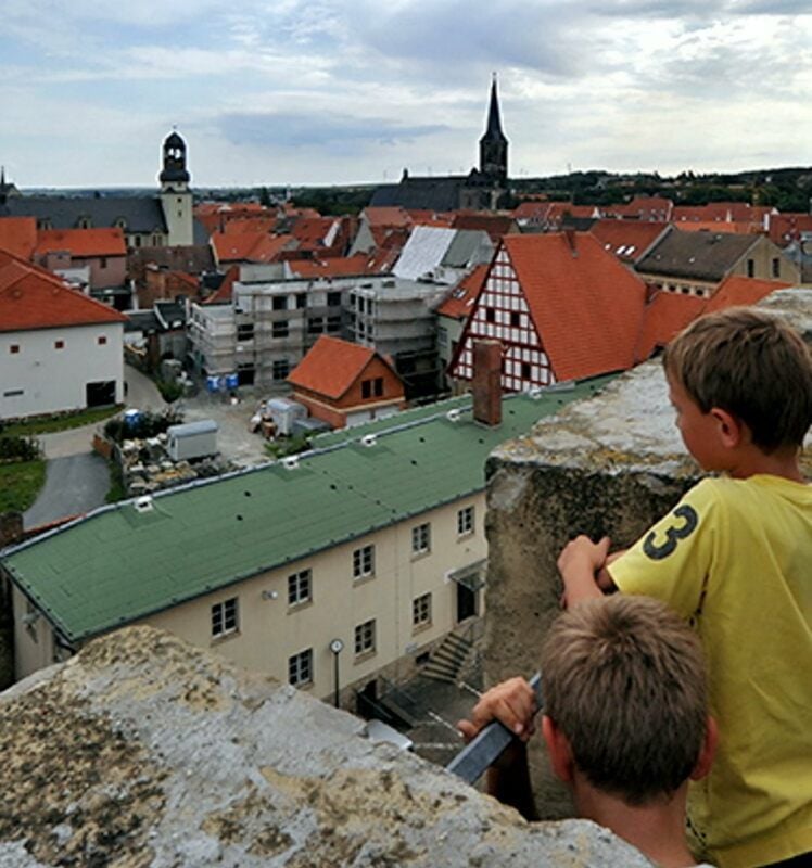 Zum Tag des offenen Denkmals in Aschersleben kann auch ein Blick vom Rabenturm genossen werden.