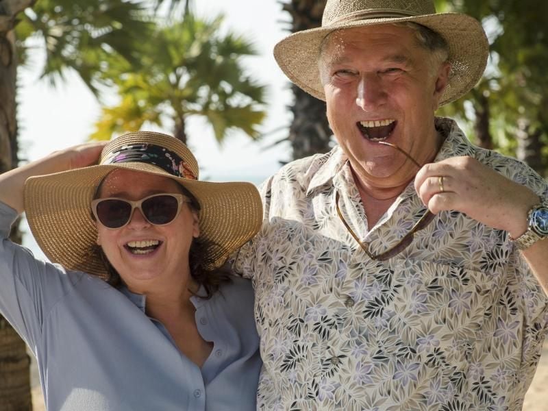 Marie Gruber und Veit Stübner spielen in dem Film „Schwarzbrot in Thailand” mit. Die ARD-Komödie bescherte dem Sender einen Marktanteil von 12,7 Prozent. Foto: Achim Poulheim/NDR