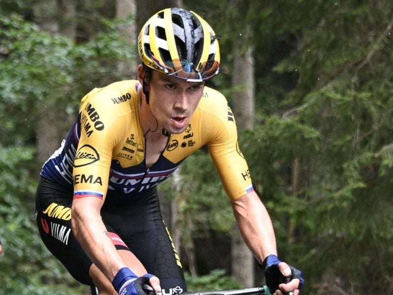 Hat sich bei der Dauphiné-Rundfahrt in guter Form präsentiert: Primoz Roglic aus Slowenien. Foto: Anne-Christine Poujoulat/AFP/dpa