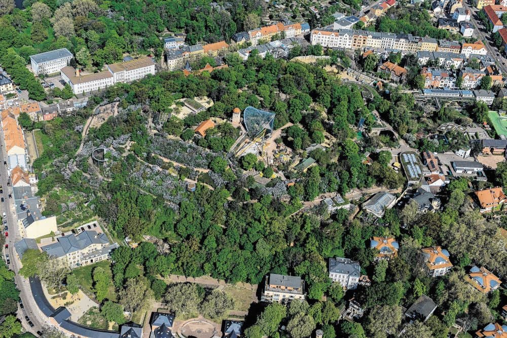 Dieses Luftbild vom Bergzoo Halle ist gelistet als „1021“ und kann im MZ-Bildershop bestellt werden.