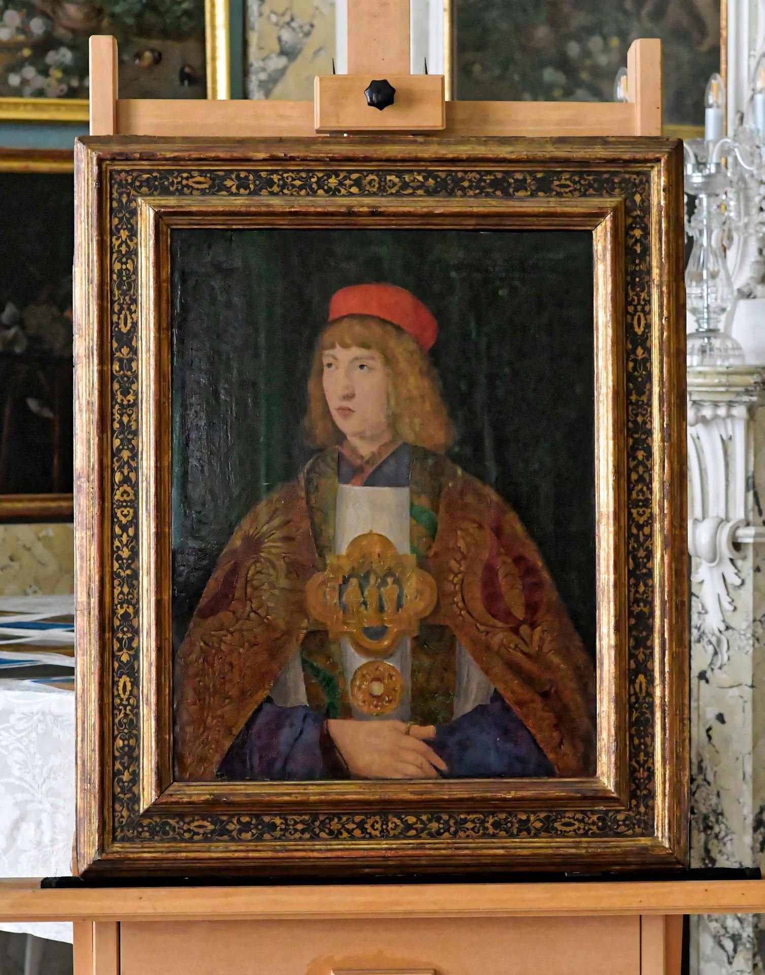 Das Porträt des 18-jährigen Albrecht von Brandenburg im Schloss Mosigkau