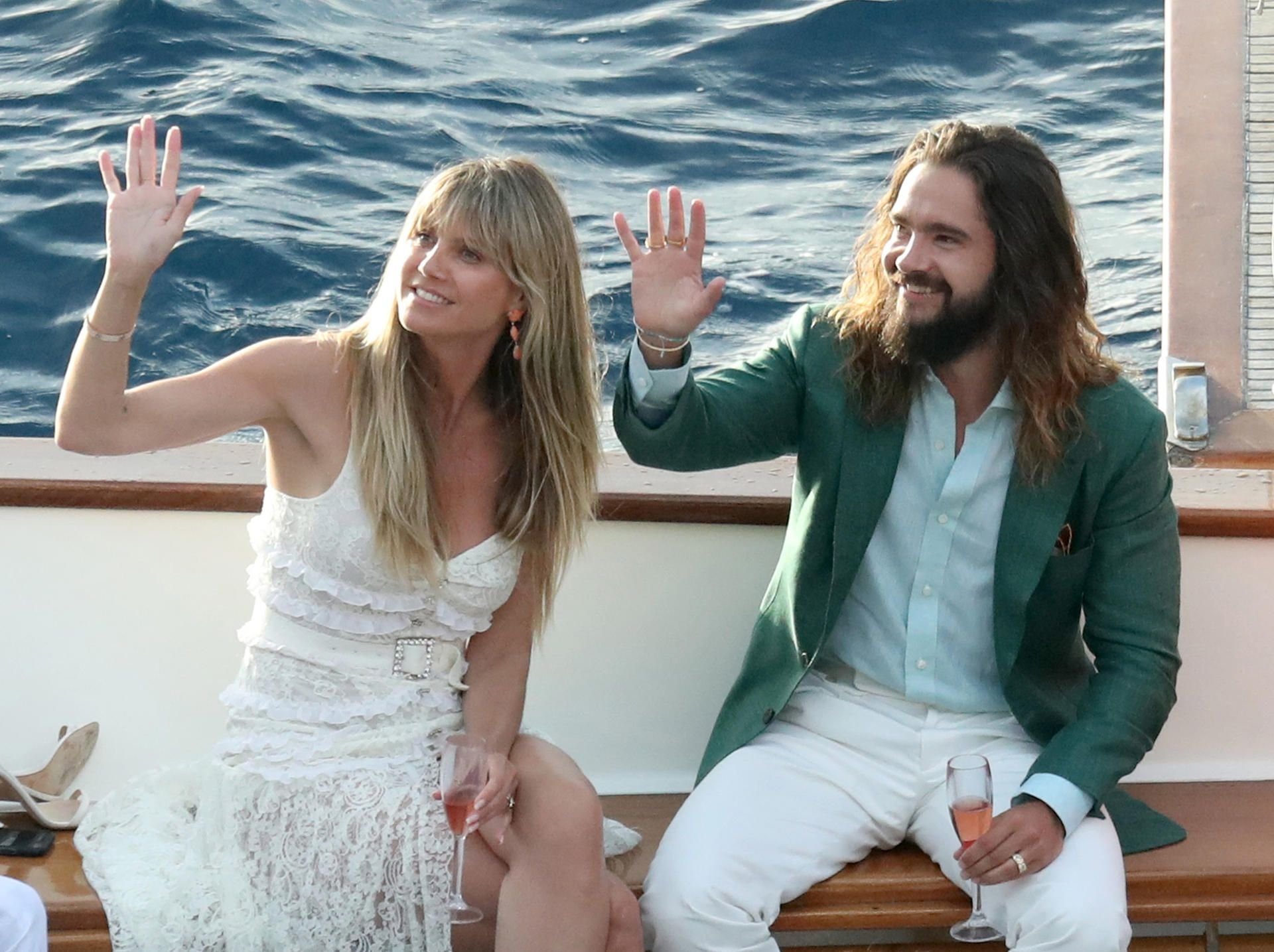 Heidi Klum und Tom Kaulitz kurz nach ihrer Hochzeit in Italien.