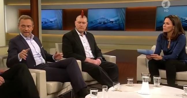 Christian Lindner (l.), Sascha Lobo und Anne Will