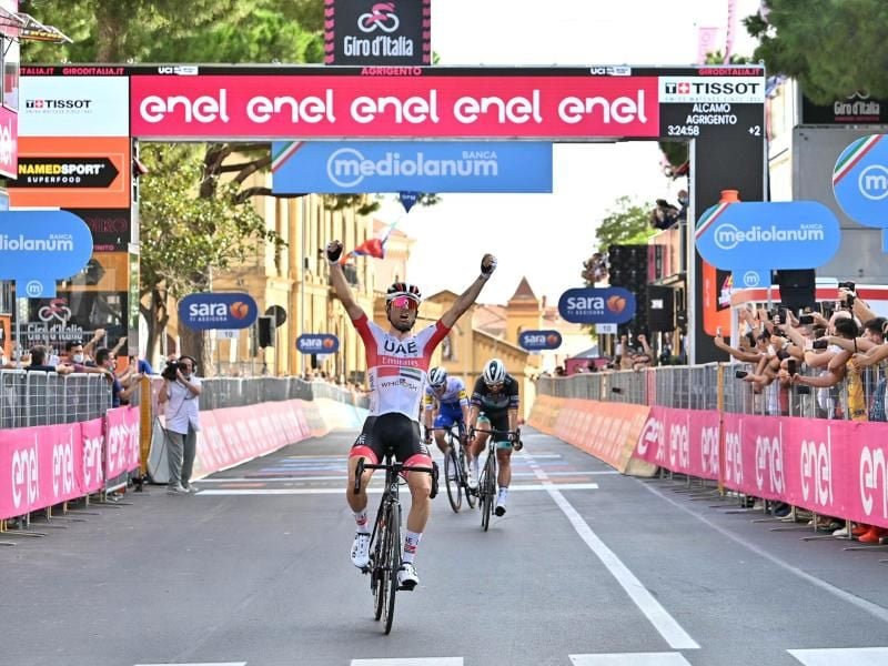 Diego Ulissi hat die zweite Giro-Etappe gewonnen. Foto: Massimo Paolone/LaPresse/AP/dpa