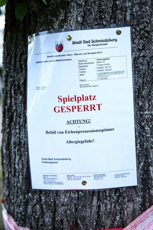 Aushang am Spielplatz